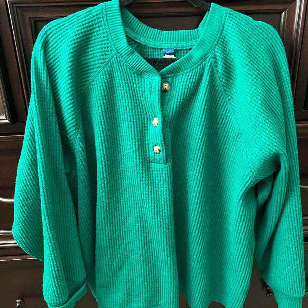 Waffle knit thermal long sleeve